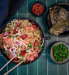 Spiral smoked salmon salad (Thermomix® Spiralizer, TM6, Adam Liaw)
