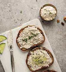 Tartinade concombre-ricotta