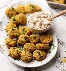 Chicken Nuggets with Pickle Mayo Dip