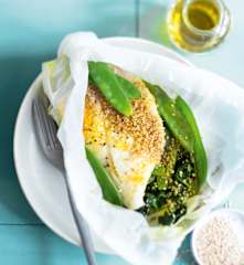 Papillotes de saint-pierre aux pois gourmands