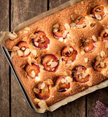 Plum and Almond Traybake