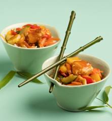 Huhn süß-sauer mit Basmatireis