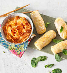 Rouleaux de riz aux légumes