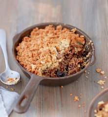 Crumble de confit de canard aux noix