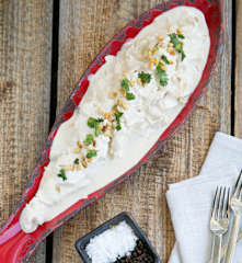 Fish tagine with tahini