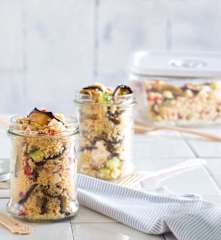 Salada de cuscuz com beringela