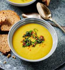 Schnelle Linsen-Apfel-Suppe