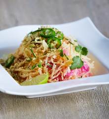 Spaghetti Squash with Chilies, Lime and Dukkah