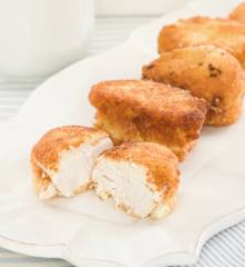 Medallones de pechuga de pollo a la Villaroy