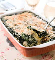 Espinafres com camarão