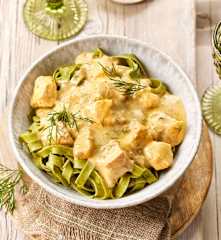 Lachsrahmsauce zu Pasta