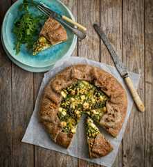 Spinach and feta galette