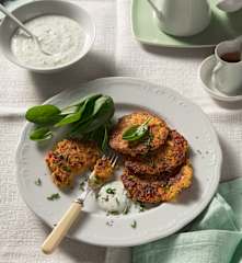 Kürbisrösti mit Schnittlauchsauce