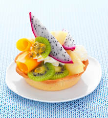Tartelettes aux fruits exotiques