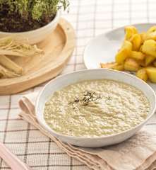 Crema di cardi con patate al timo