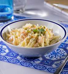 Trofie yogurt e gamberetti