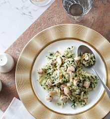 菠菜松阪豬燉飯