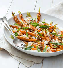 Carrot, feta and mint salad