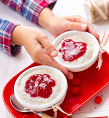 Arroz con leche danés (Risalamande)