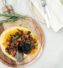 Gwinganna polenta with vegetables