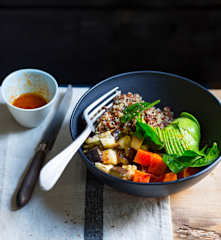 Quinoa aux aubergines et patates douces