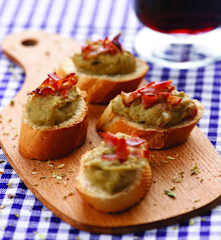 Tapas de patê de beringela