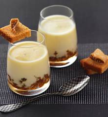 Panna cotta de foie con compota de higos y manzana