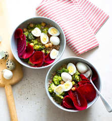 Salade de boulgour, betterave et œufs