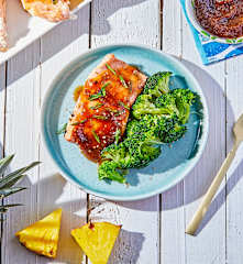 Saumon teriyaki à l’ananas