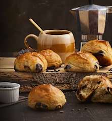 Panini con gocce di cioccolato senza glutine