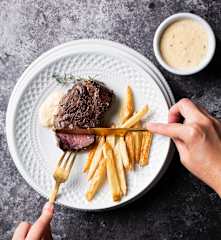 Steack de bœuf sous-vide, sauce béarnaise