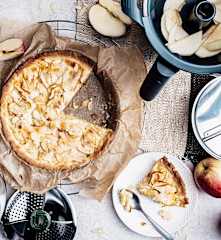 Tarte amandine aux pommes et poires