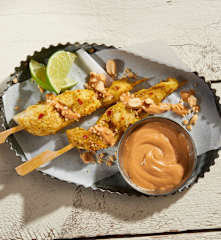 Chicken Skewers with Peanut Dipping Sauce