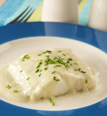 Bacalao con salsa de roquefort