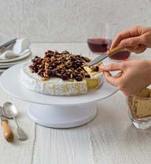 Camembert with cranberries and almonds