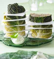 Italienischer Hackbraten mit Basilikumcreme