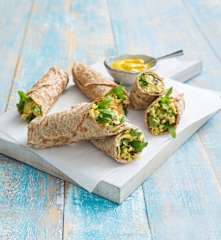 Curried chicken salad wraps