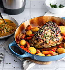Cerdo asado con vegetales - minestrone