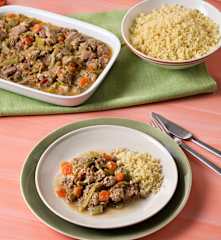 Estofado de cerdo y verduras al tomillo