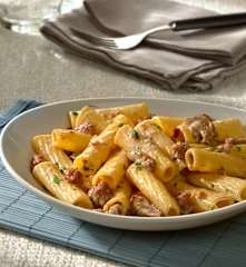 Tortiglioni risottati salsiccia e funghi