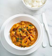 Camarão com caril aromático