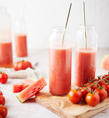 Jus frais de tomate et pastèque