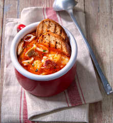 Brodetto ricco con crostoni