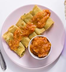 Involtini di seitan alle verdure e formaggio di riso