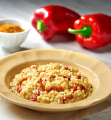 Risotto ai peperoni e curry