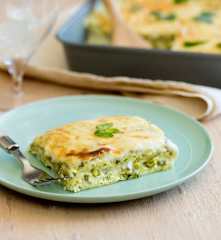 Lasaña de ricotta, menta y calabacitas