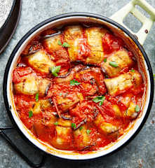 Cannelloni d'aubergine à la tomate