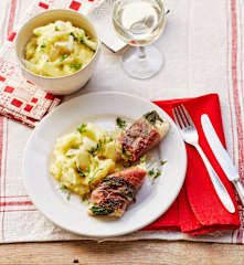 Saltimbocca vom Kabeljau mit Fenchel-Kartoffelpüree