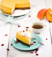 Sernik dyniowy na czekoladowym spodzie