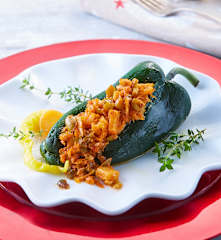 Chiles rellenos de bacalao
